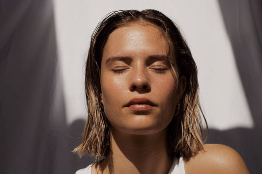Woman with glowing skin